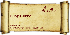 Lungu Anna névjegykártya